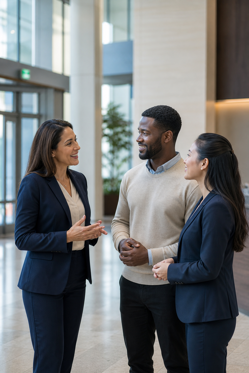 Customer Service Reps in Bank Lobby-1 Customer Service Reps in Bank Lobby-1